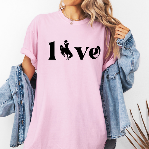 Blossom/Black Love Comfort Colors Tee