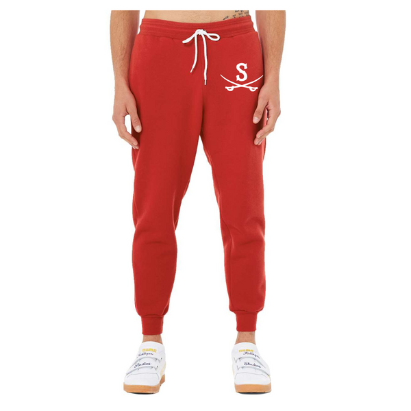 Red Bella Canvas Sheridan Baseball Joggers {pre-order}