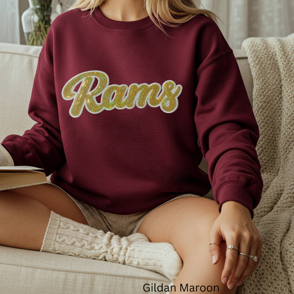 Rams Sequin Crewneck