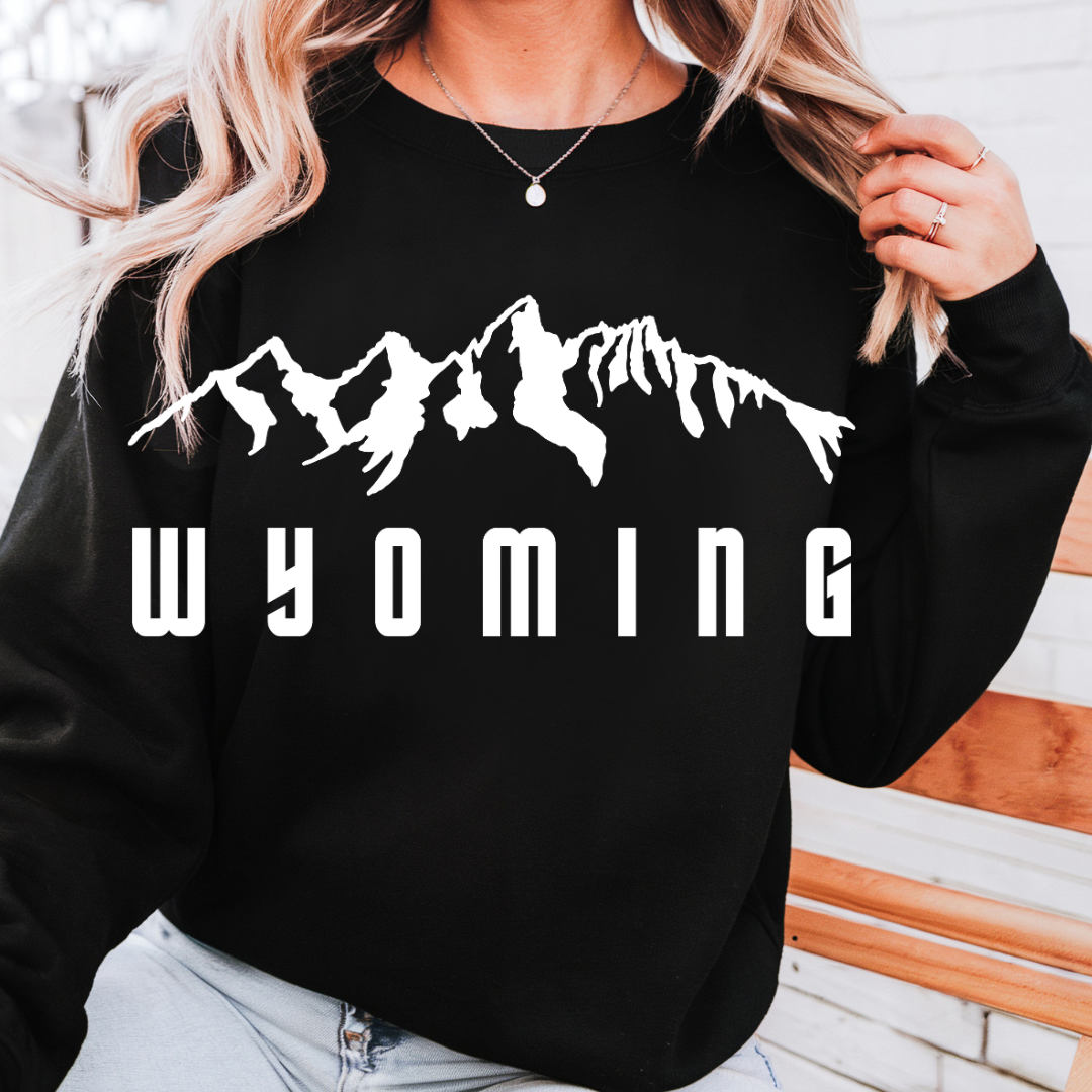 Black GIANT Teton Wyoming Crewneck