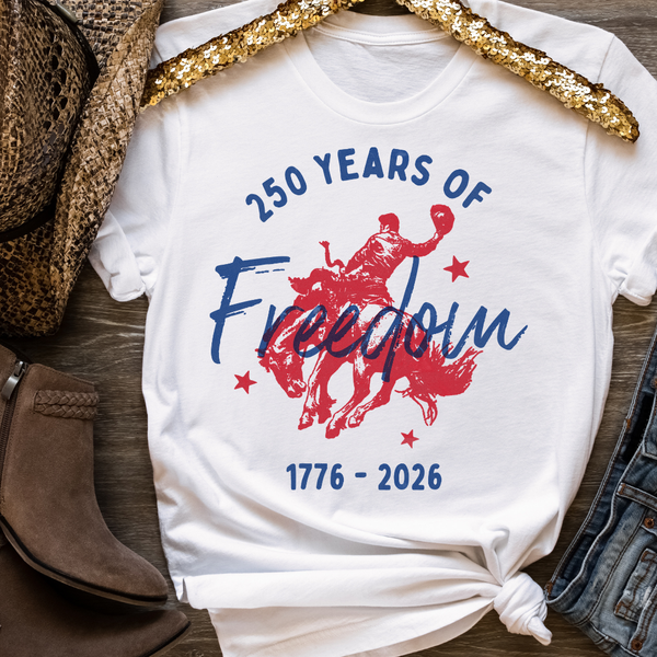 White  250 Years Bella Canvas Tee