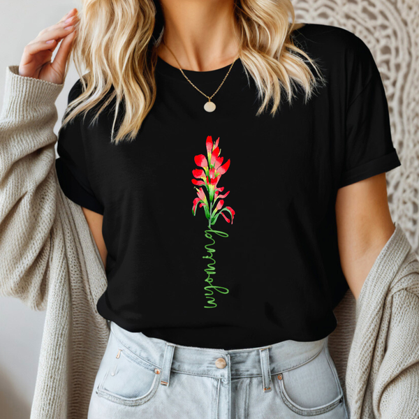 Black Indian Paintbrush Bella Canvas Tee