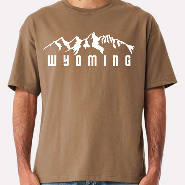 Heavyweight Vintage Brown/White Tetons Bella Canvas Tee