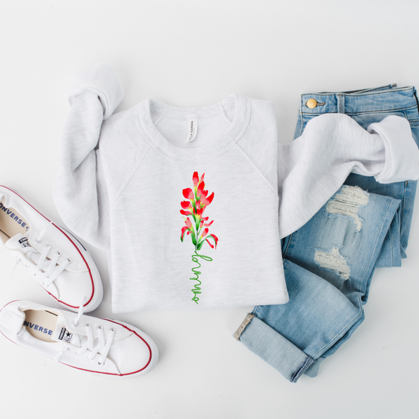 Crewneck Ash Bella Canvas Indian Painbrush