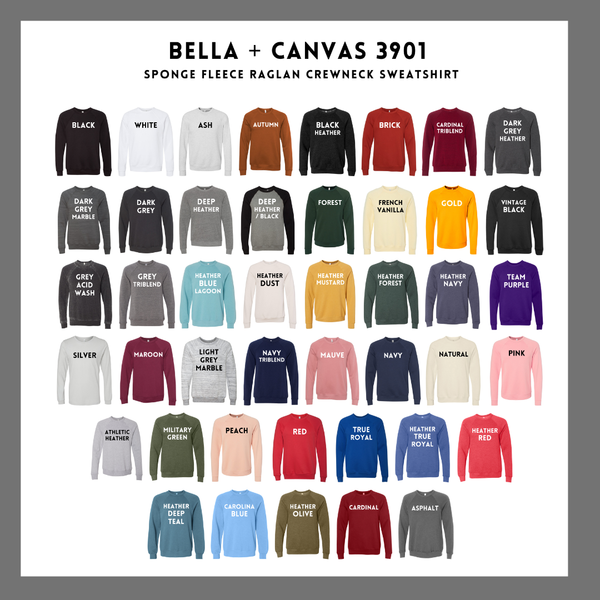 Bella Canvas Crewneck Custom Number/Name