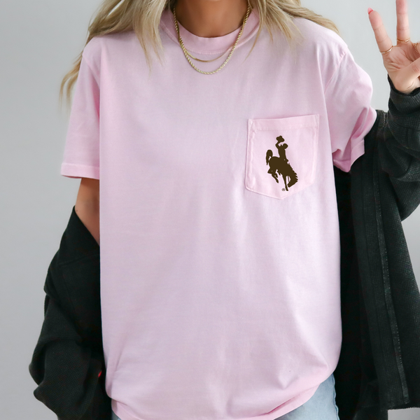 Blossom/Brown Steamboat Pocket Comfort Colors Tee