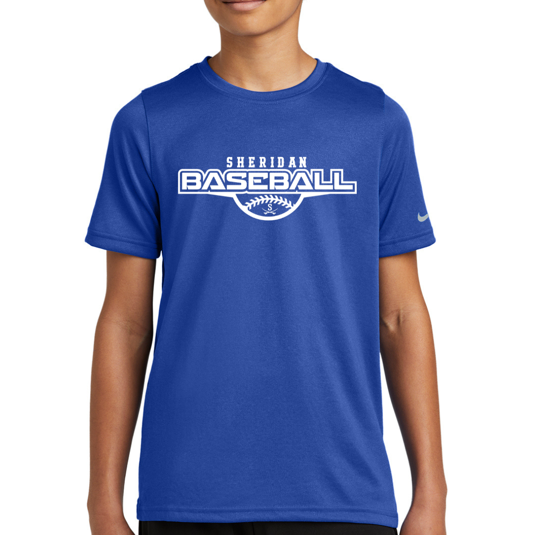 YOUTH Game Royal Nike Sheridan Baseball Dri-Fit Tee {pre-order}