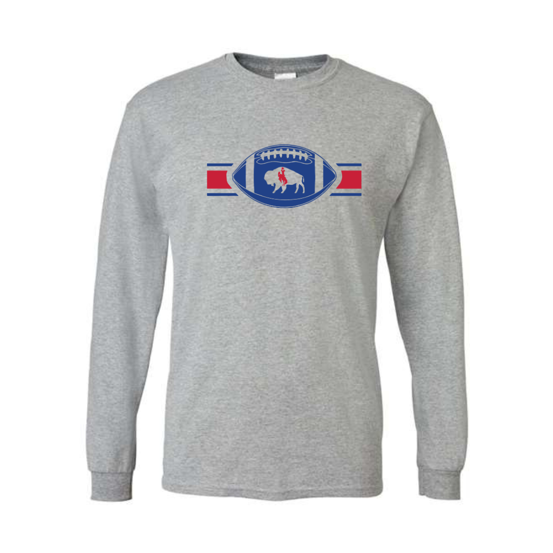 Football/Steamboat Wyo Billt LONG Sleeve Sport Gray Tee