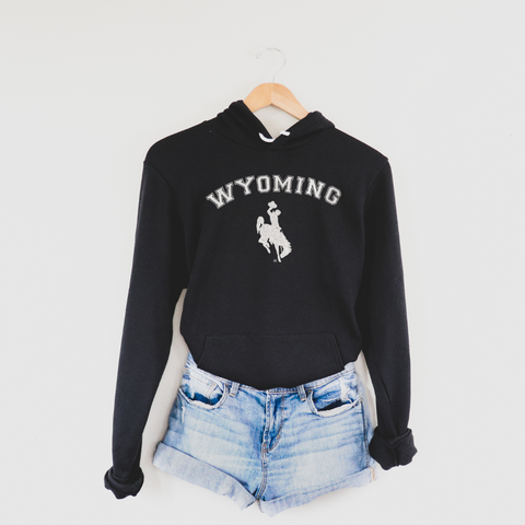 Black/Silver Metallic Wyoming Steamboat Hoodie