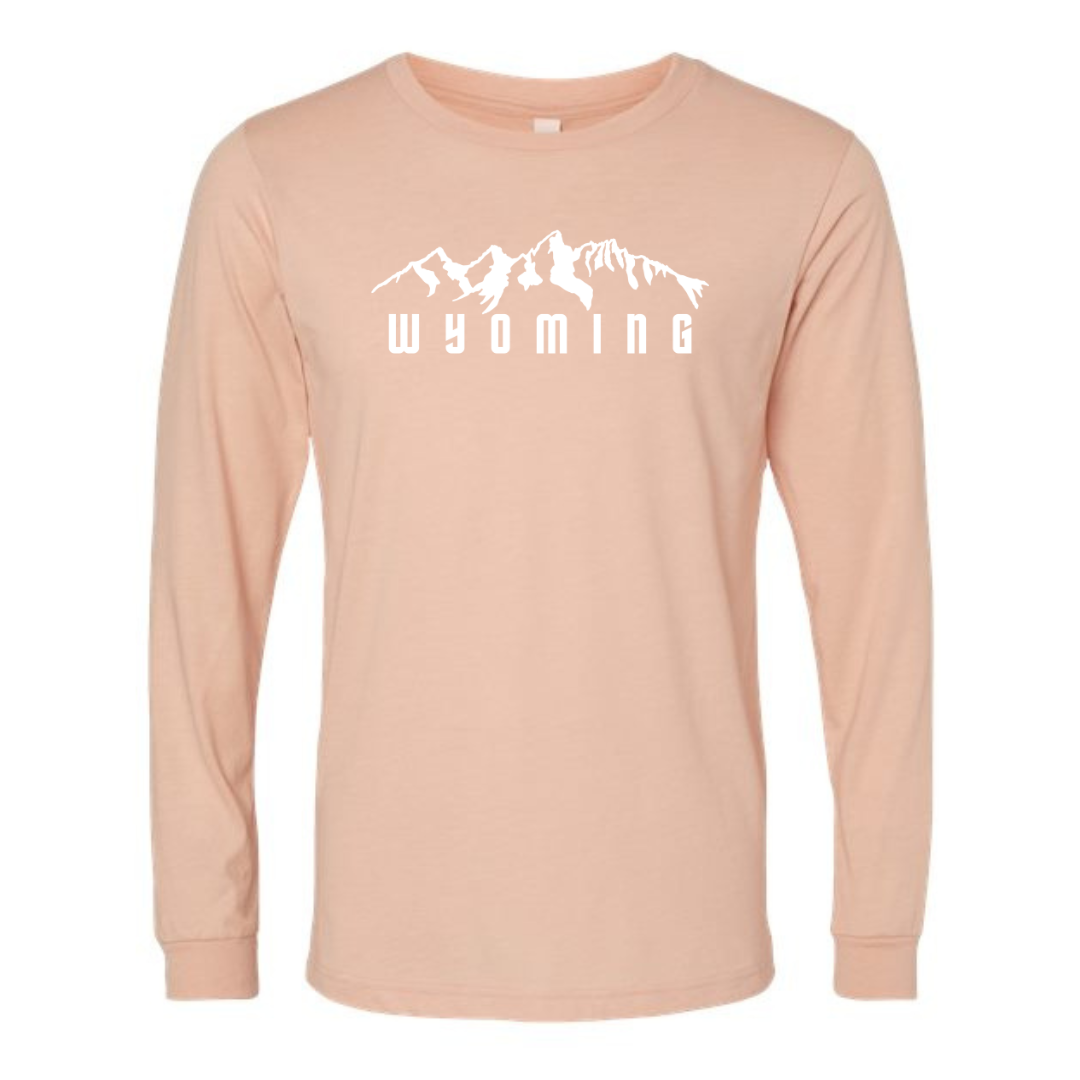 LONG SLEEVE Peach/Teton Bella Canvas Tee