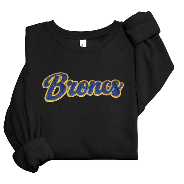 Broncs Sequin Crewneck