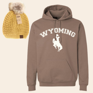 Savana Brown Hoodie & Free Mustard Beanie Set