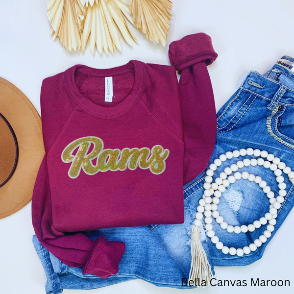 Rams Sequin Crewneck