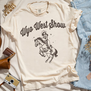 Comfort Colors Ivory/Brown WYO West Life Short Sleeve Tee