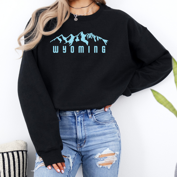 Black/Light Blue Teton Crewneck