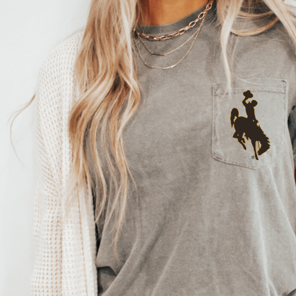 Granite LONG Sleeve POCKET/ B&G Steamboat Comfort Colors Tee