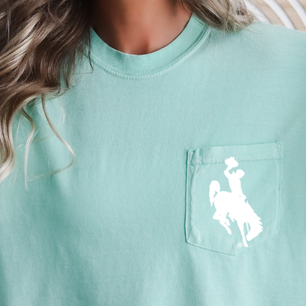 Island Reef LONG Sleeve POCKET/ White Steamboat Comfort Colors Tee