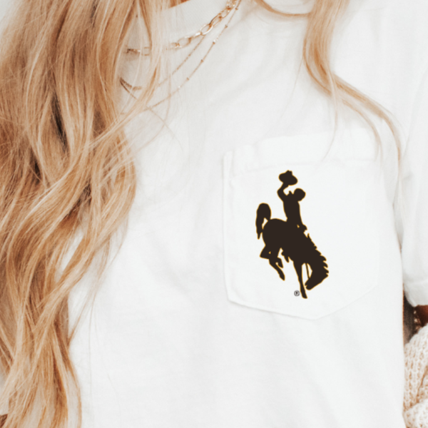 White LONG Sleeve POCKET/ B&G Steamboat Comfort Colors Tee