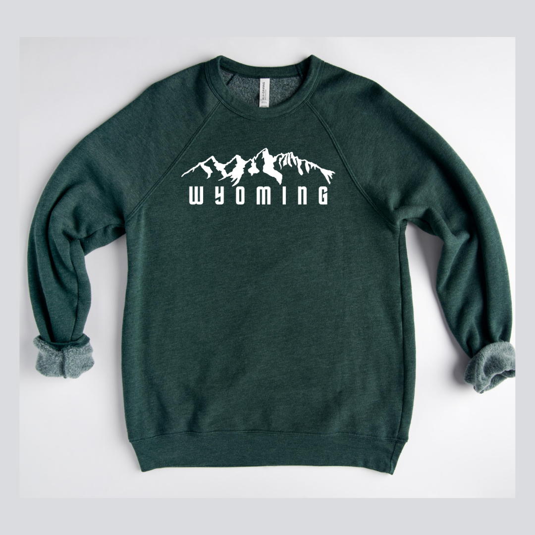 Heather Forest/WYO Tetons Bella Canvas Crewneck