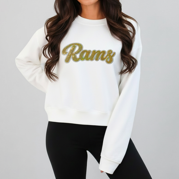 Rams Sequin Crewneck