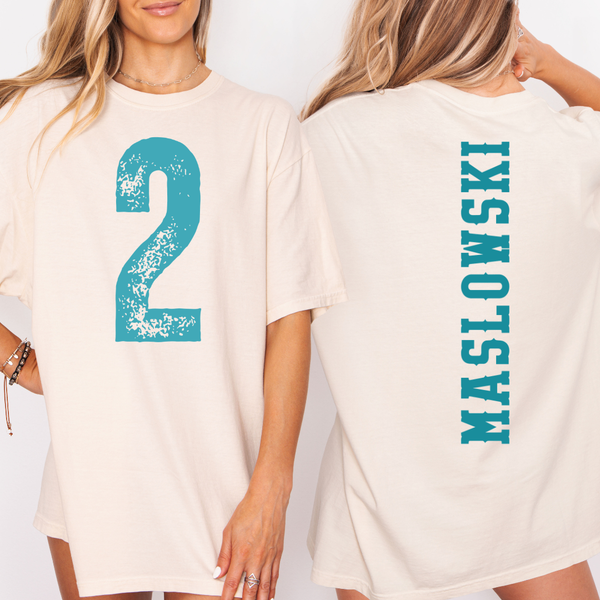Custom Number/Name SHORT Sleeve Comfort Colors Tee
