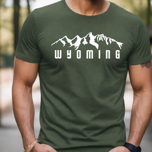 Military Green/Wyo Tetons Bella Canvas Tee