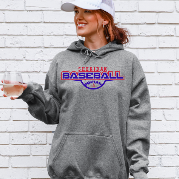 Graphite Heather/ Gildan Sheridan Baseball Hoodie {pre-order}