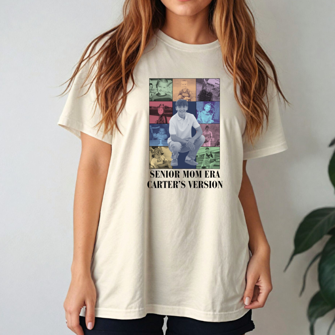 Ivory Senior Mom Era Comfort Colors Tee