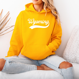 Hoodie Gold/White Wyoming Swoosh