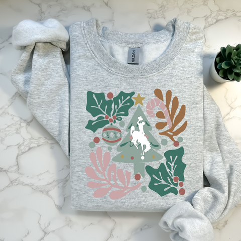 Ash/Boho Steamboat Tree Crewneck