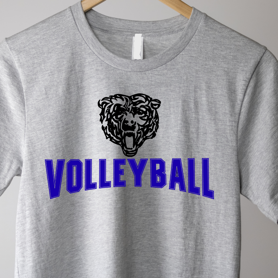 SHORT Sleeve Sport Gray Bear Lake Mascot Tee