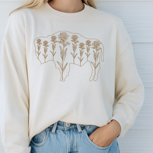 Sweet Cream/Tan Paintbrush Buffalo Fleece