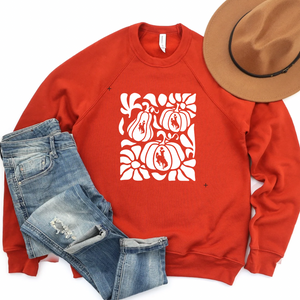 Brick/Pumpkin Scroll Bella Canvas Fleece