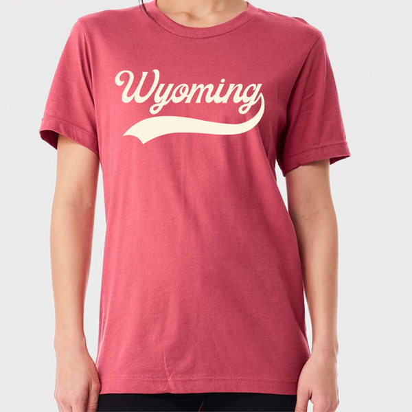 Vintage Red /Ivory Bella Canvas Wyo Swoosh Tee