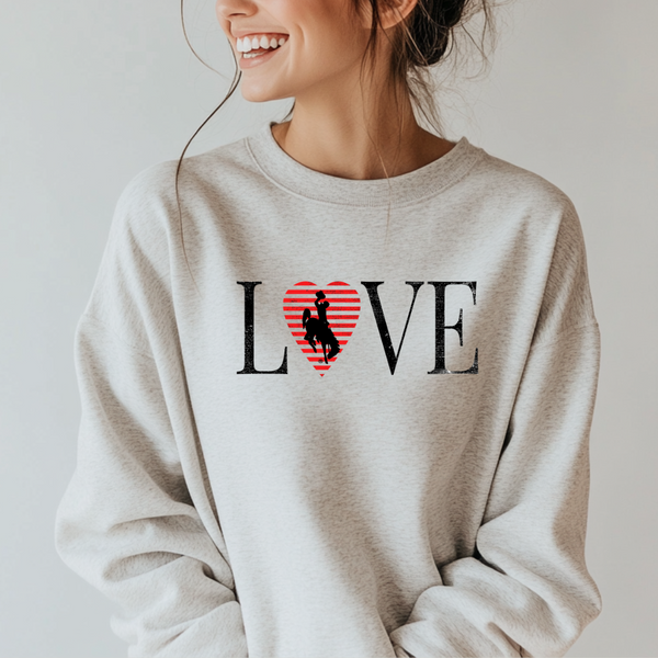 Oatmeal Grunge LOVE Next Level Crewneck