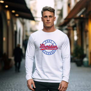 LONG Sleeve White Post 7 Sheridan Baseball Comfort Colors Tee {pre-order}