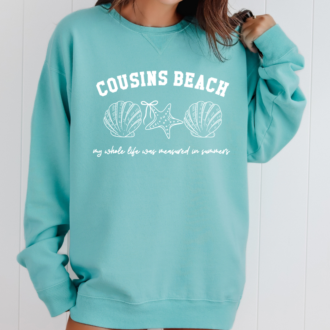 0cean Mint/Cousins Beach ComfortWash Crewneck
