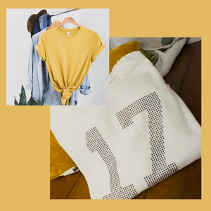 "17" Rhinestone Bella Canvas Tee