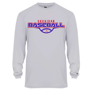 YOUTH Silver Performance Wear  Sheridan Baseball Long Sleeve Tee  {pre-order}