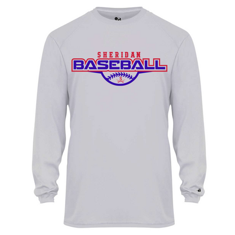 YOUTH Silver Performance Wear  Sheridan Baseball Long Sleeve Tee  {pre-order}