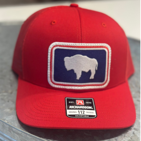 All Red Richardson 112 Snapback Buffalo Trucker