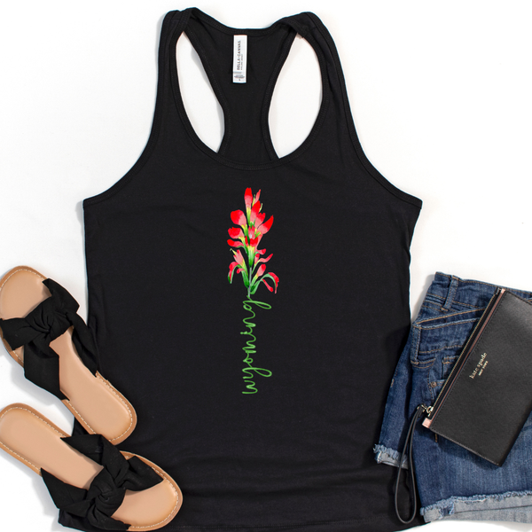 Black Indian Paintbrush Relaxed Bella Canvas /B&G Steamboat Tank