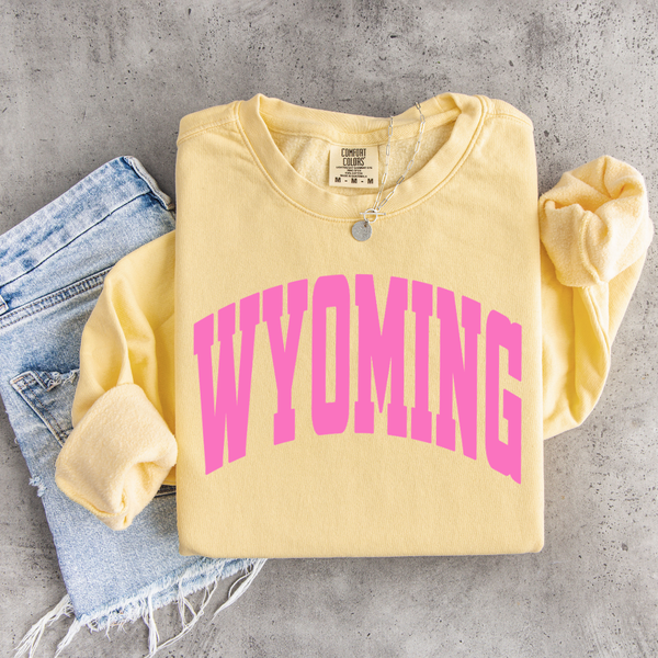 LONG Sleeve Butter/Bubblegum Varsity Comfort Colors Tee