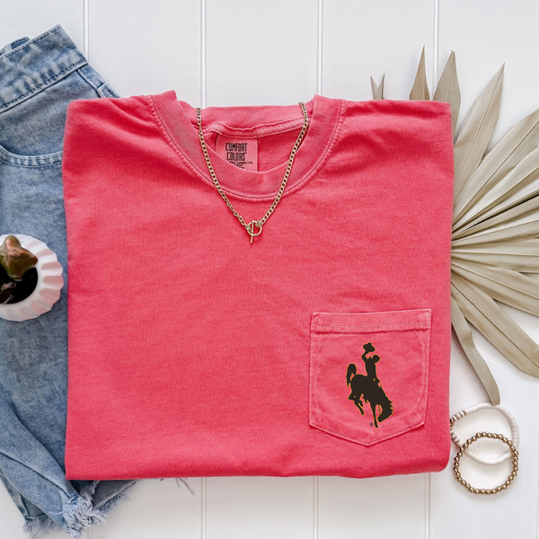 Watermelon/ Pocket B &G Steamboat Comfort Colors Tee