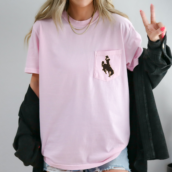 Blossom/  B& G Pocket Steamboat Comfort Colors Tee
