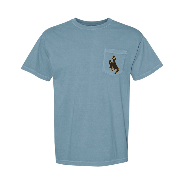 Ice Blue/ Pocket B &G Steamboat Comfort Colors Tee