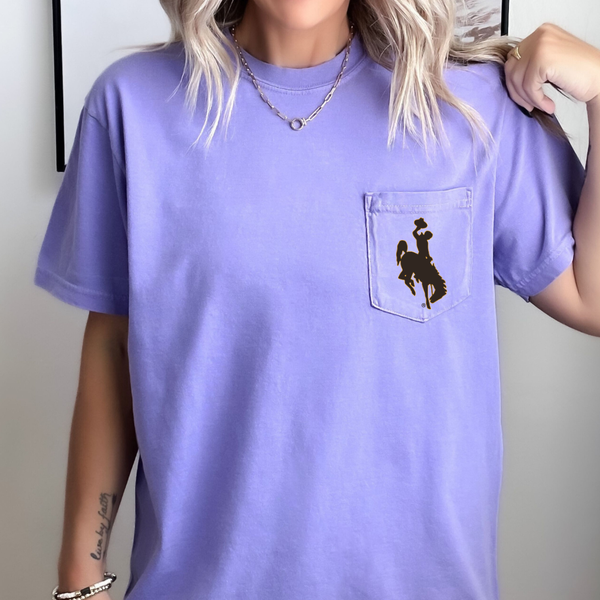 Violet/ Pocket B &G Steamboat Comfort Colors Tee