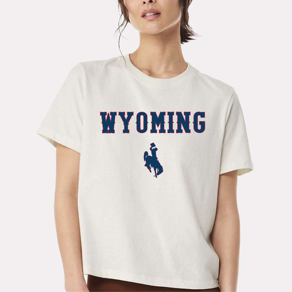 Women's Red WYO & Blue Vintage White Bella Heavyweight Tee