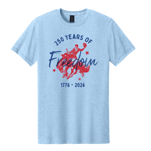 Light Blue Mist 250 Years Gildan Softstyle Tee