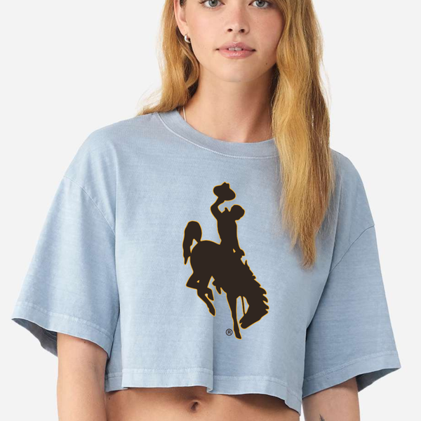 Women's Light Washed Denim Bella Canvas Crop
